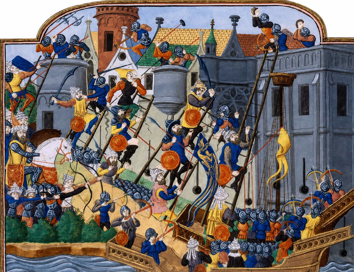 Miniatura d'epoca raffigurante l'assedio ottomano di Otranto del 1480